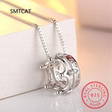 925 Silver Crown Pendant Necklace For Women Wedding Party S925 Jewelry