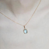 925 Silver Necklace Crystal 20k Yellow Plating Women's Classical Style