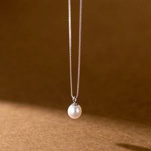 925 Sterling Silver Necklace Box Chain Pearl Necklaces & Pendants