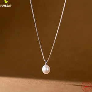 925 Sterling Silver Necklace Box Chain Pearl Necklaces & Pendants