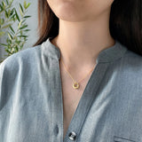 925 Silver Circle Lariat Pendant Necklace for Women
