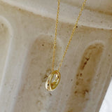 925 Silver Circle Lariat Pendant Necklace for Women