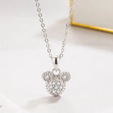 925 Silver Mickey Pendant Necklace for Women
