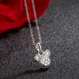 925 Silver Mickey Pendant Necklace for Women