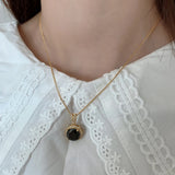 925 Sterling Silver Geometric Diamond Crown Pendant Necklace for Women