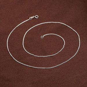 Real 925 Sterling Silver Necklace 7 Style Long Choker Silverware Chain