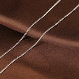 Real 925 Sterling Silver Necklace 7 Style Long Choker Silverware Chain