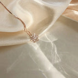 925 Sterling Silver Snowflake Clavicle Necklace Women Jewelry