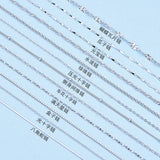 925 Silver Water-wave Snake Beads Box Chain Necklace