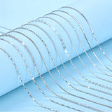 925 Silver Water-wave Snake Beads Box Chain Necklace