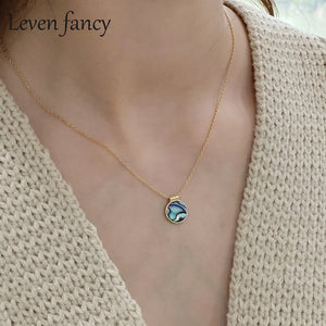 925 Silver Abalone Shell Choker Necklace Natural Colourful Jewellery Gift