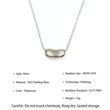 925 Sterling Silver Peas Pendants Necklace for Women Bride Wedding