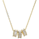 Sterling Silver Necklace with Zircon Pendant for Women