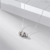 Sterling Silver Necklace with Zircon Pendant for Women