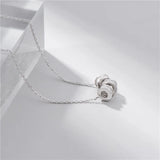 Sterling Silver Necklace with Zircon Pendant for Women