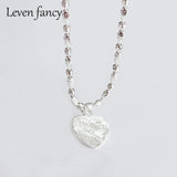 925 Silver Olive Chain Heart Pendant Gift for Women