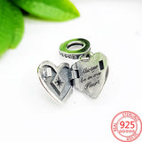 925 Silver Heart Locket Charm for Women's Wedding Party