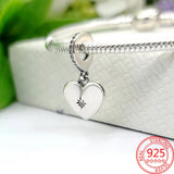 925 Silver Heart Locket Charm for Women's Wedding Party