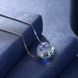 925 Silver Crystal Ball Pendant Necklace for Women S925 Jewelry