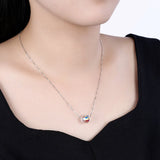 925 Silver Crystal Ball Pendant Necklace for Women S925 Jewelry