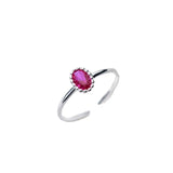 925 Sterling Silver Oval Bead Charm Finger Rings Retro Wedding Party Jewelry