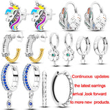 925 Silver Heart Hoop Earrings For Women Wedding Gift