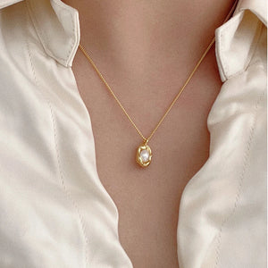925 Silver Pearl Choker Necklace Elegant Jewelry