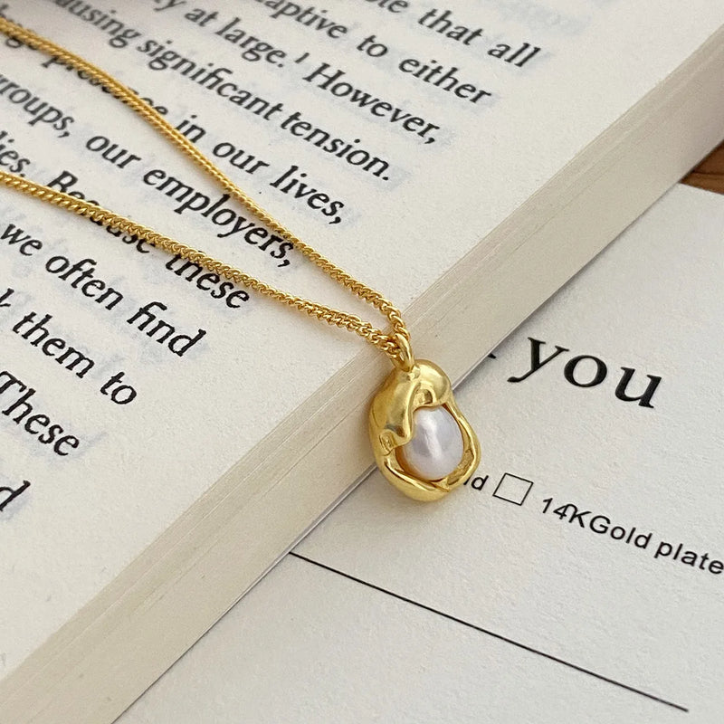 925 Silver Pearl Choker Necklace Elegant Jewelry