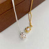 925 Silver Pearl Choker Necklace Elegant Jewelry