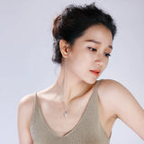 925 Sterling Silver Pendant Ball Necklace Zircon Choker Suspension Jewellery
