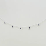 925 Sterling Silver Pendant Necklace Choker Cubic Zircon Women Jewelry