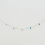 925 Sterling Silver Pendant Necklace Choker Cubic Zircon Women Jewelry