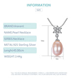 925 Silver Pearl Pendant Necklace Natural Freshwater Pearl Jewelry Women