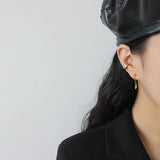 925 Silver Geometric Stud Earrings Fine Jewelry for Women