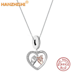 925 Silver Promise For Love Heart Pendant Necklace Jewellery