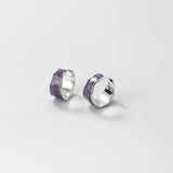 925 Silver Purple Ear Cuffs Non-Pierced Earrings