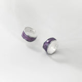 925 Silver Purple Ear Cuffs Non-Pierced Earrings
