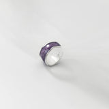 925 Silver Purple Ear Cuffs Non-Pierced Earrings