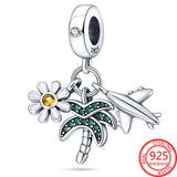 925 Silver Red Enamel Wine Bottle Charm