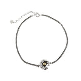 925 Silver Daisy Pendant Anklet - Statement Female Anklet