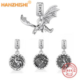 925 Sterling Silver Retro Animals Dangle Charms Beads for Bracelet Necklace