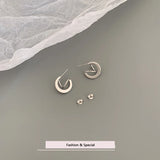 925 Sterling Silver Retro Matte Ear Studs Female Small Silver Ear Ring