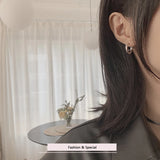 925 Sterling Silver Retro Matte Ear Studs Female Small Silver Ear Ring