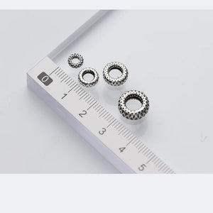 925 Sterling Silver Retro Spacer Beads for DIY Bracelet Necklace