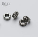 925 Sterling Silver Retro Spacer Beads for DIY Bracelet Necklace