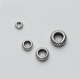 925 Sterling Silver Retro Spacer Beads for DIY Bracelet Necklace