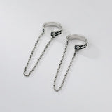 925 Silver Tassel Ear Cuff Wraps Vintage Thai Silver Non-pierced Earrings