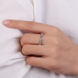 925 Silver Retro Thai Twill Finger Rings for Women Men Couple's Stack-able