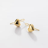 925 Silver Romantic Love Heart Earrings Fine Jewelry Heart Drop Earrings