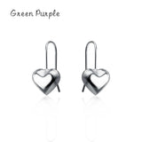 925 Silver Romantic Love Heart Earrings Fine Jewelry Heart Drop Earrings